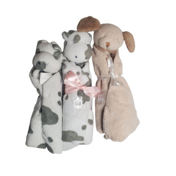Angel Dear Other Angel Dear Cow Tan Puppy Baby Security Blanket